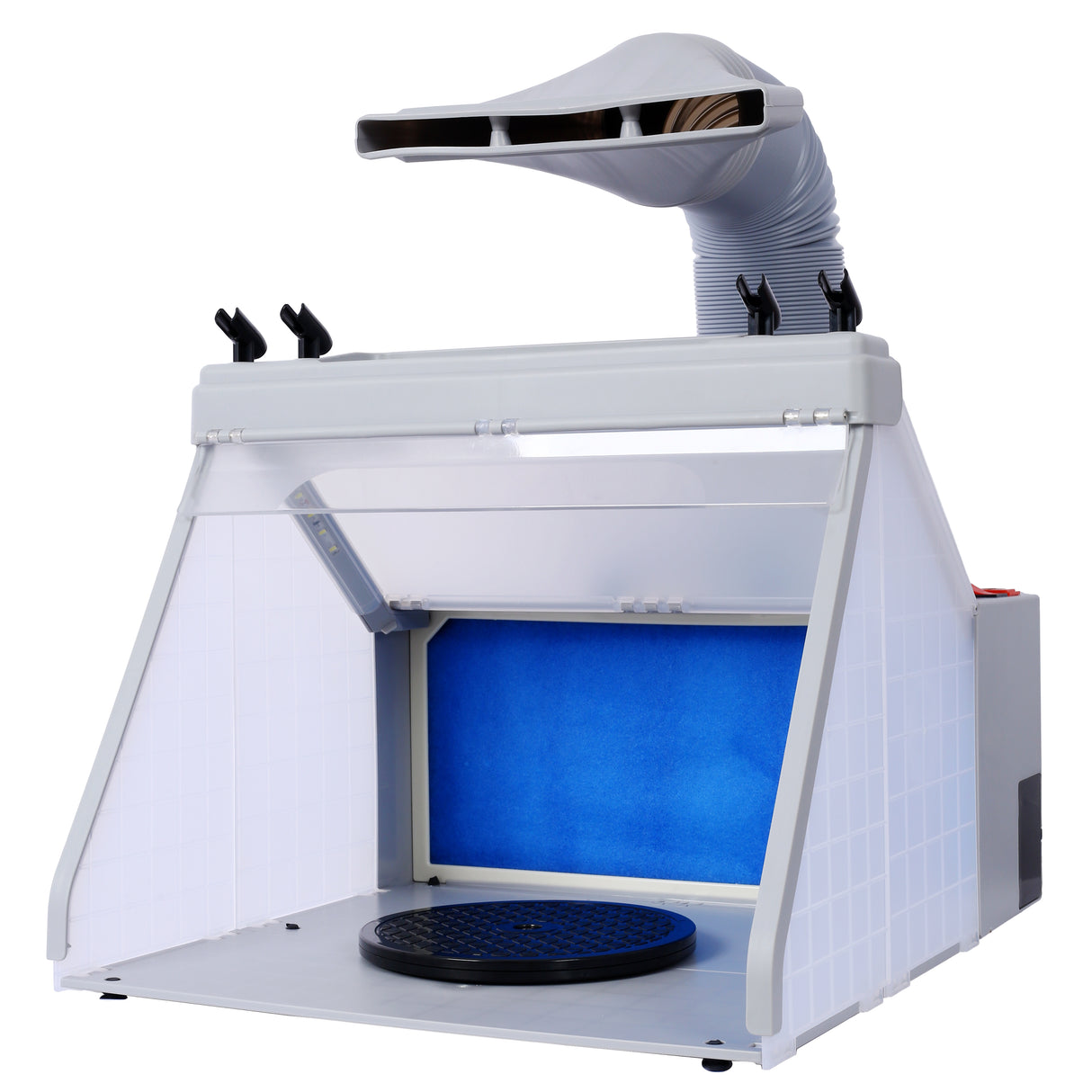 Portable Airbrush Spray Booth Kit Includes 3 Led Lights 4 Airbrush Holders and 1 Paint Holder
