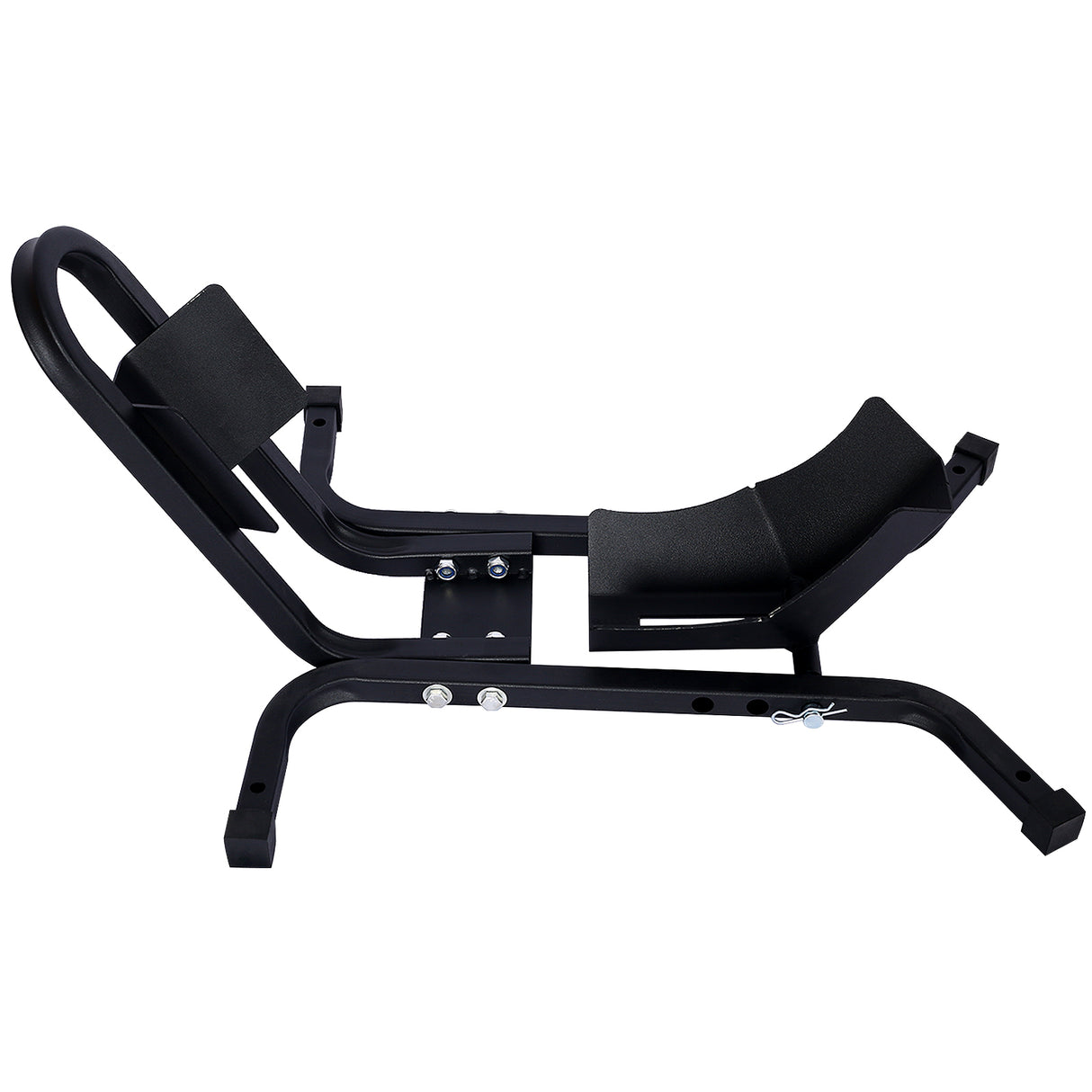 Cuña para neumático delantero de 1200 lb, soporte para ruedas de alta resistencia para 17"-21" Ruedas de acero--Negro