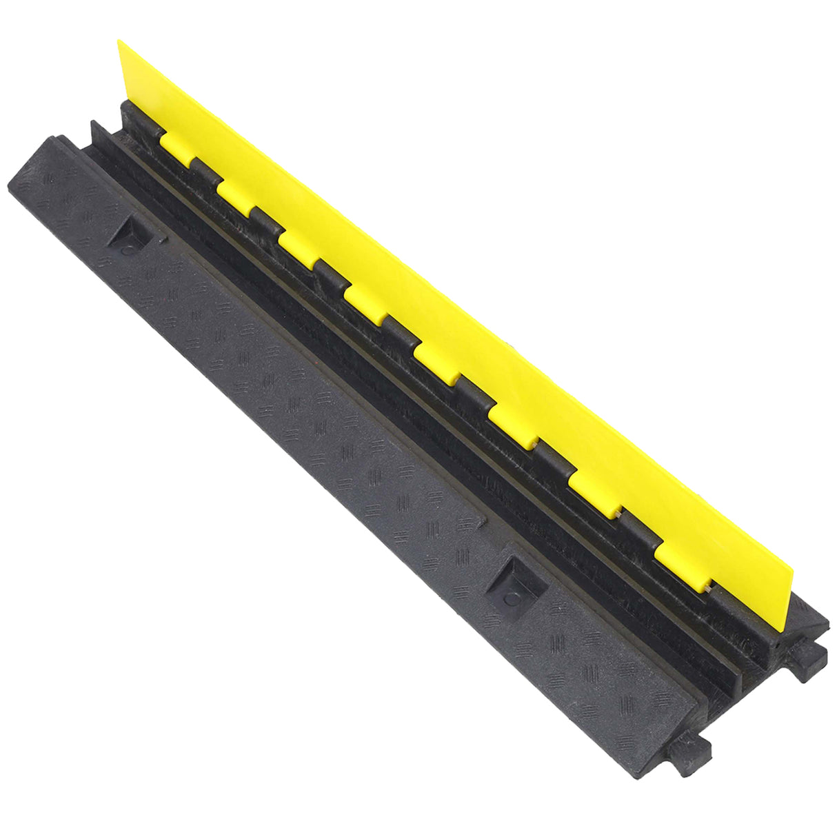 3 Packs Cable Protector Ramp 2 Channels Bilis ng Bump Hump Rubber Modular Rated 11000 lbs na Kapasidad ng Pag -load