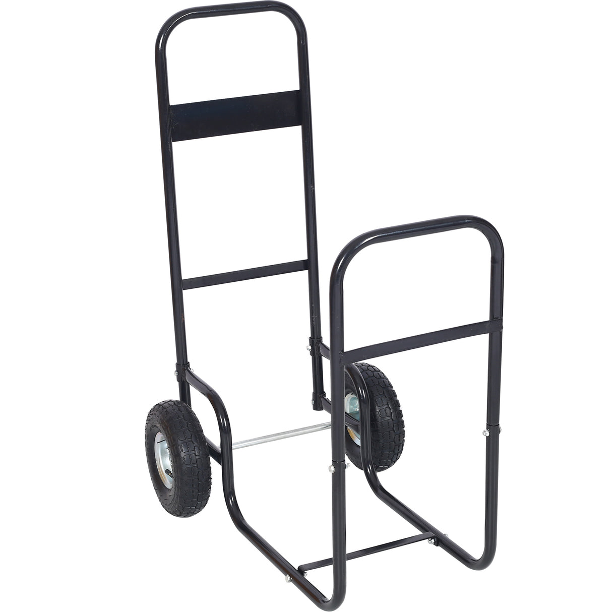 Firewood Fireplace Log Cart 200 lbs Capacity Wood Rack with Pneumatic Wheels