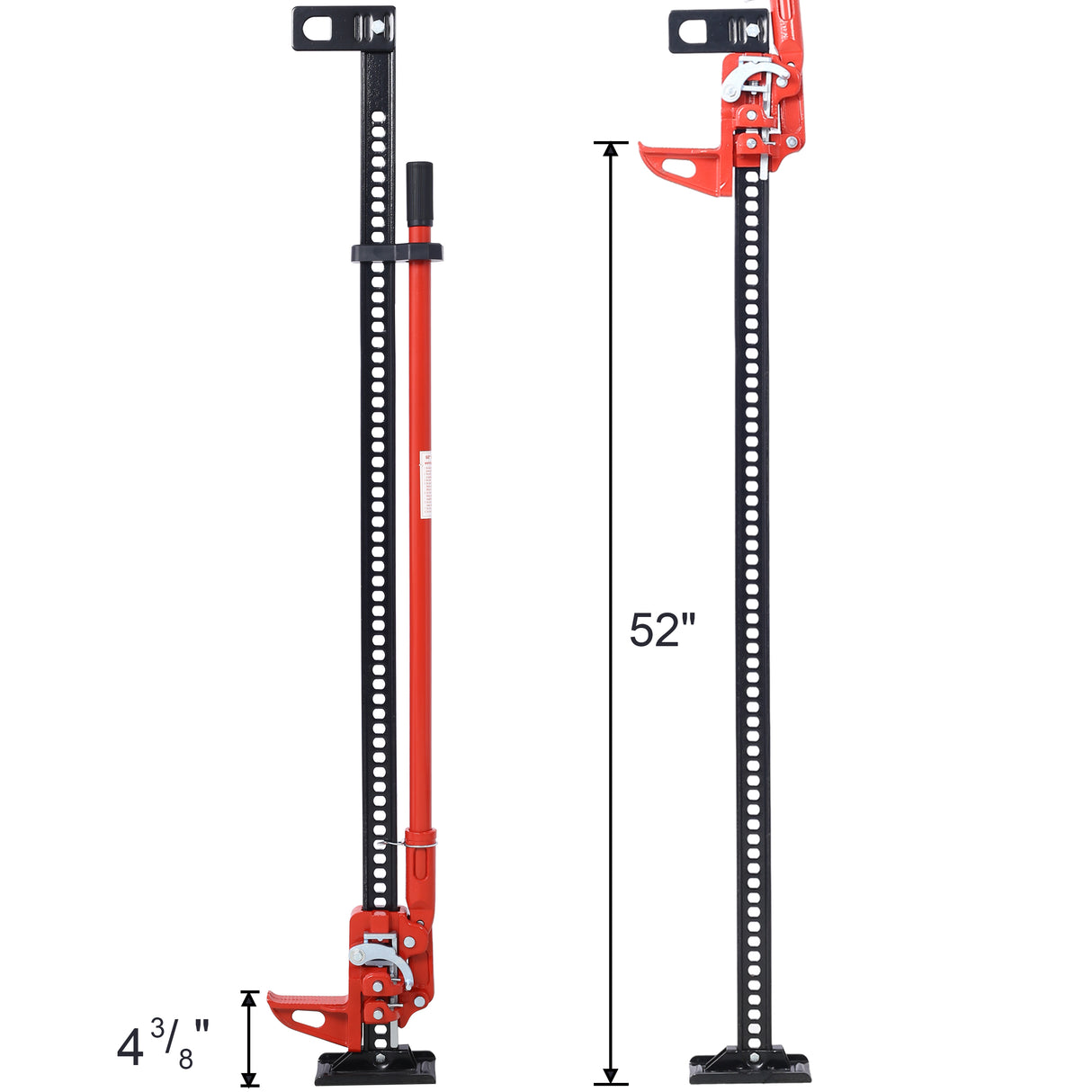 High Lift Jack 60" Utility 7000 lbs Capacity Ratcheting Off Road Heavy-Duty Bumper--Red