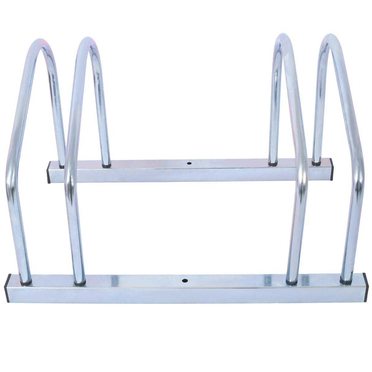 2 Bikes Floor Bike Stand Parking Rack 22-28" Wheel Max Tire Width 2.15" Galvanization