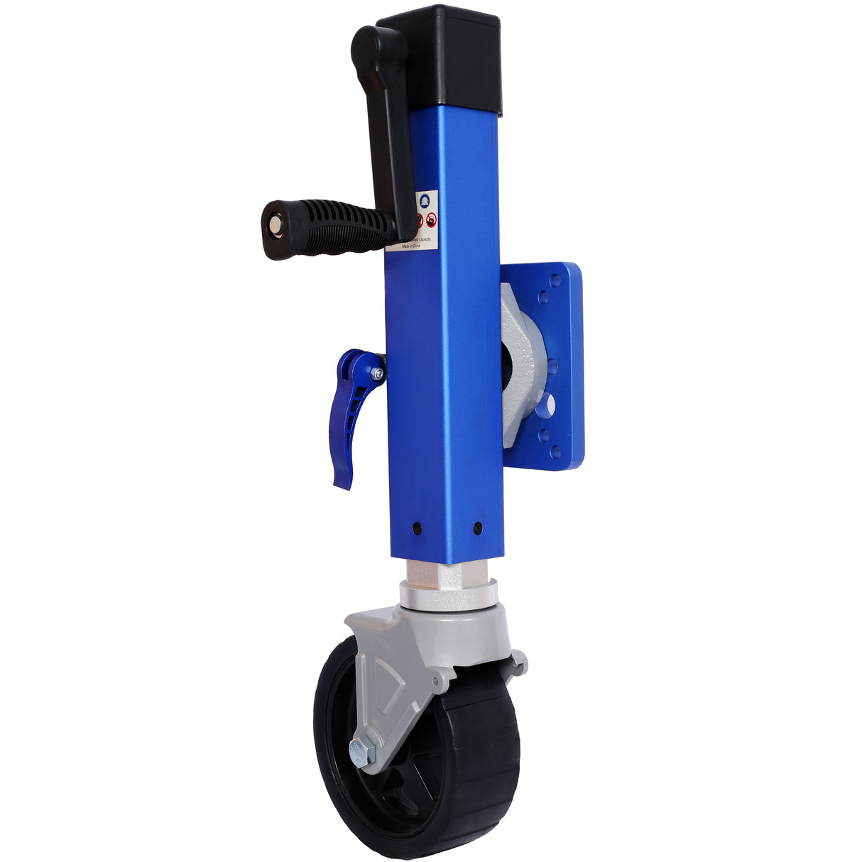 Heavy Duty Aluminum Trailer Jack for Use On 3 in. X 5 in. Tongue Max Load 1,800 Lbs--Blue