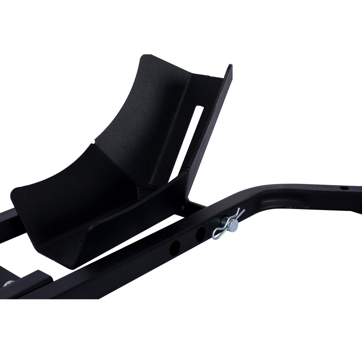 Cuña para neumático delantero de 1200 lb, soporte para ruedas de alta resistencia para 17"-21" Ruedas de acero--Negro