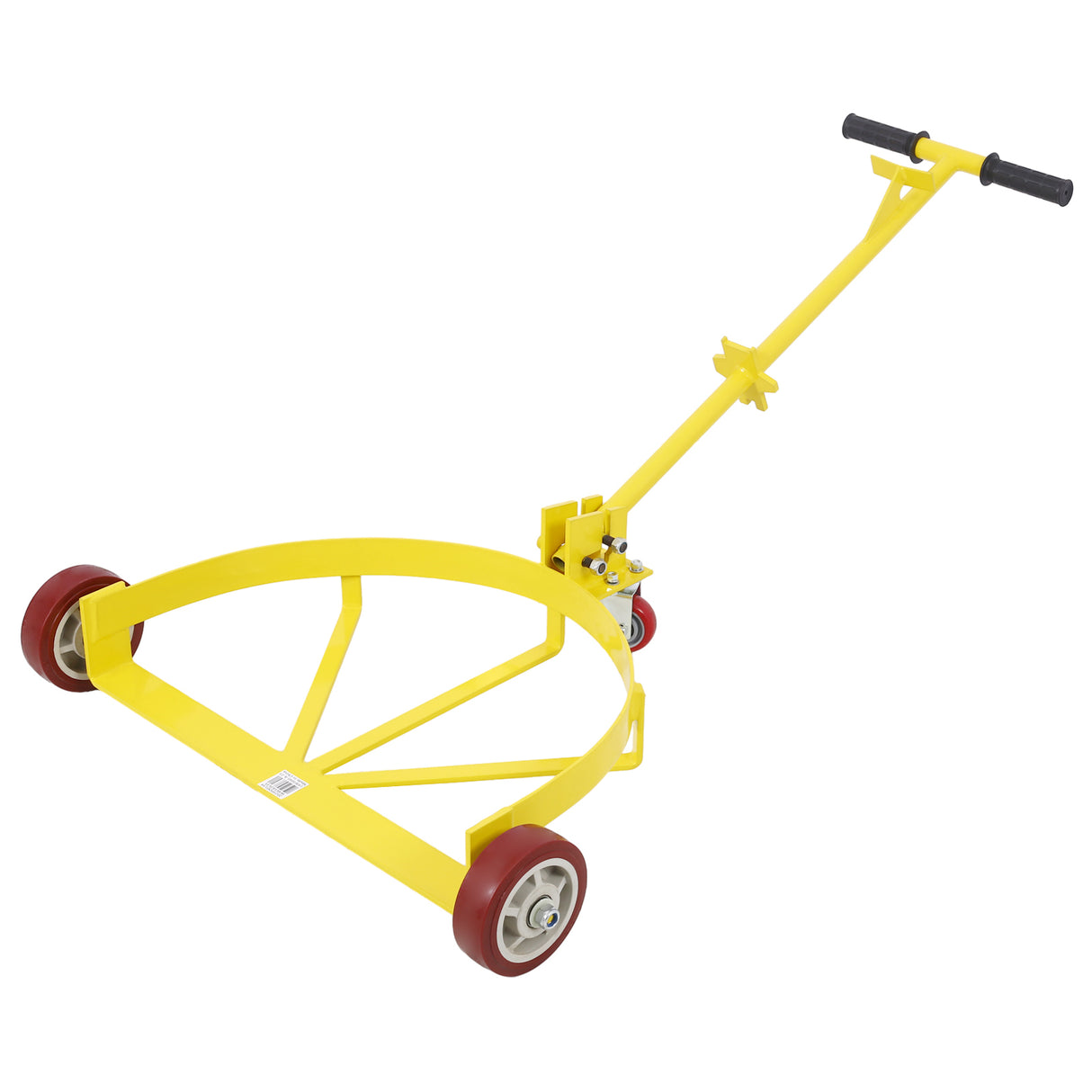 55 Gallon Low Profile Drum Dolly 1200 lb Capacity Steel--Yellow