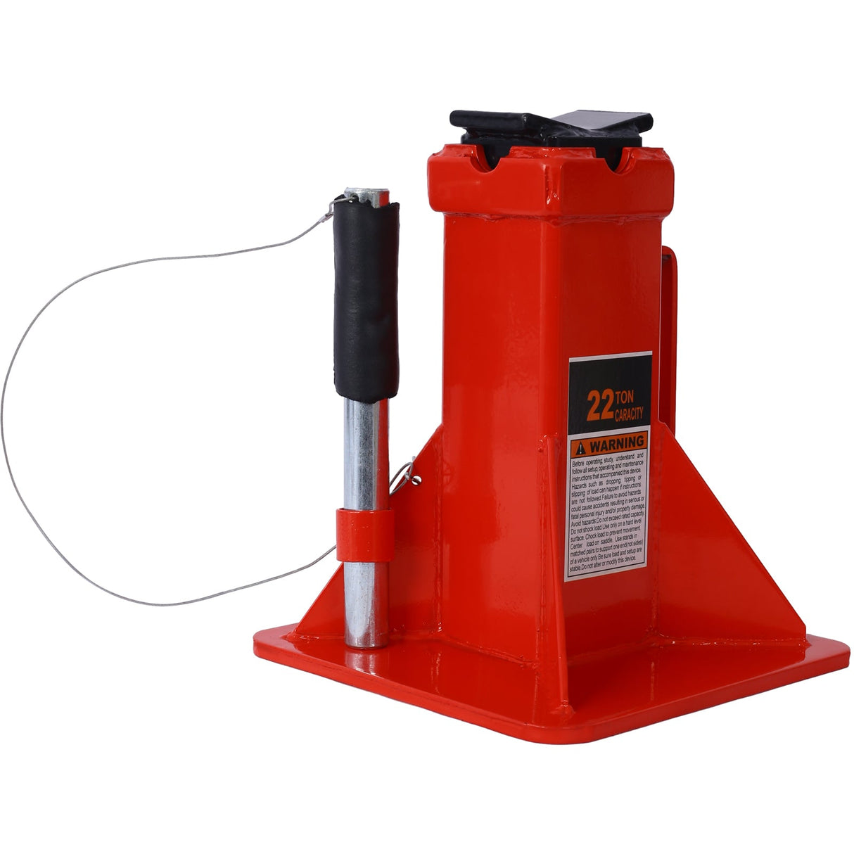 1 Pair Heavy Duty Pin Type Professional Car Jack Stand with Lock 44,000 Lbs Capacity - Red - Fab Heavy Parts