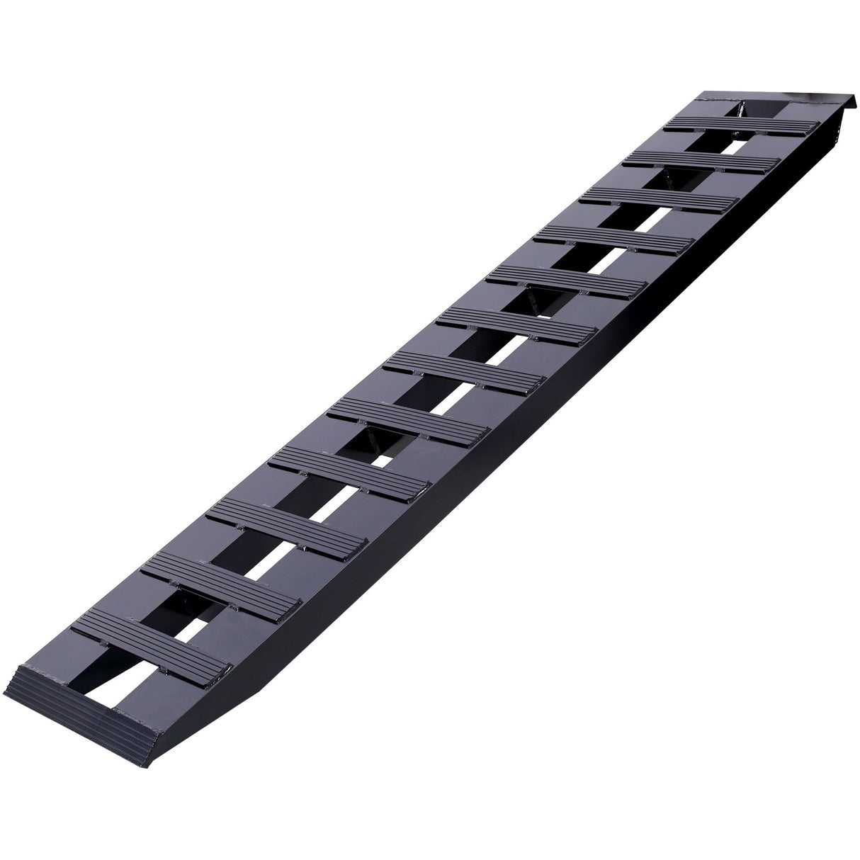 1 Pair Heavy - Duty Ramps with Top Hook Attaching End Universal Loading 72" X 14" 8800 LBS Aluminum - Black - Fab Heavy Parts