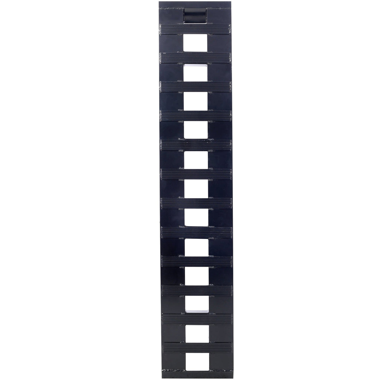 1 Pair Heavy - Duty Ramps with Top Hook Attaching End Universal Loading 72" X 14" 8800 LBS Aluminum - Black - Fab Heavy Parts