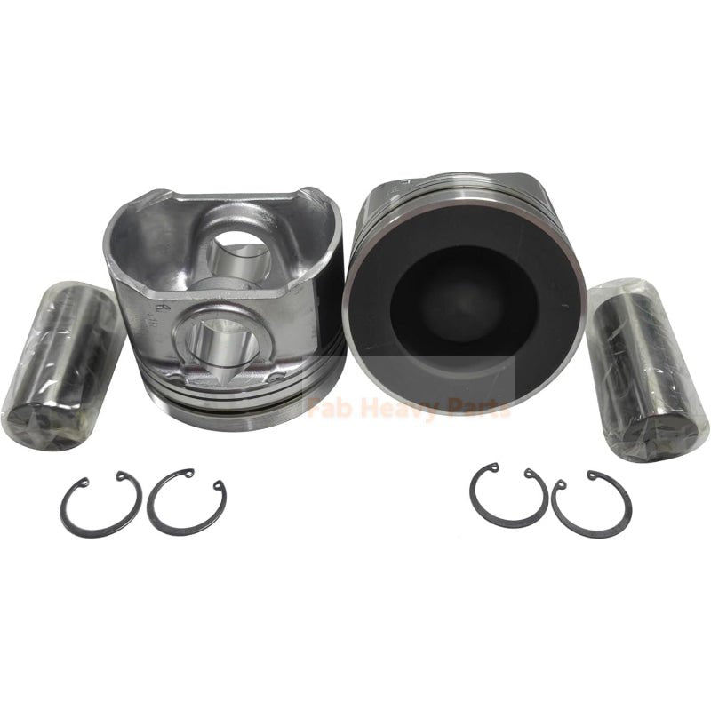 1 Piece Piston With Pin And Clips 1J508 - 21110 Fits For Kubota V3800 - CR - Tl - EV13 Engine 95 Track Skidloader - Fab Heavy Parts