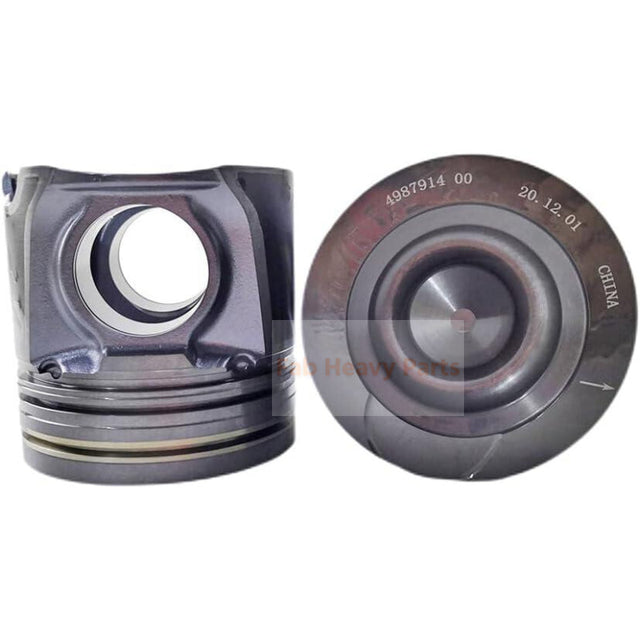 Pistone 1 pezzo con perno e clip 4987914 adatto per parti del motore Cummins ISL8.9 ISL9 QSL8.9 QSL9