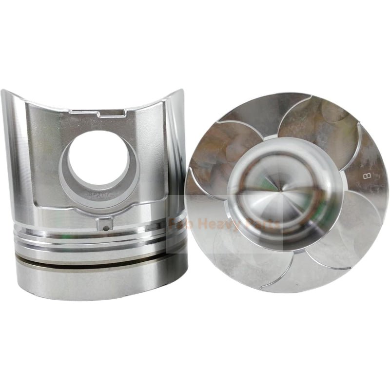 1 Piece Piston With Pin And Clips 6150 - 31 - 2012 6150 - 31 - 2112 6150 - 31 - 2113 Fits For Komatsu 6D125 - 1A 6D125 - 1B 6D125 - 1D Engine - Fab Heavy Parts