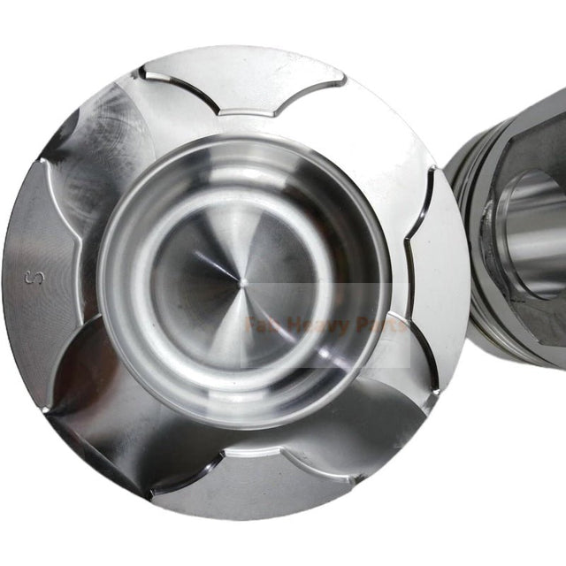 1 Piece Piston With Pin And Clips 6151 - 31 - 2071 6151 - 31 - 2171 Fits For Komatsu S6D125 - 1 Engine - Fab Heavy Parts