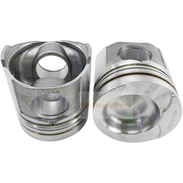 1 Piece Piston With Pin And Clips 6222 - 31 - 2110 Fits For Komatsu SA6D108 SA6D108 - 1 Engine - Fab Heavy Parts