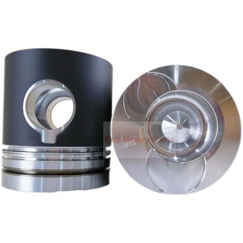 1 Piece Piston With Pin And Clips 65.02501 - 0773 Fits For Doosan DE12 Engine Parts - Fab Heavy Parts