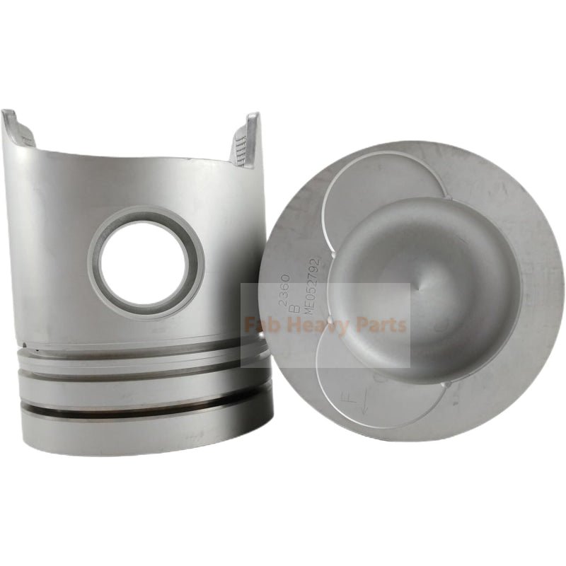 1 Piece Piston With Pin And Clips ME052792 Fits For Mitsubishi 6D22 - 3AT Engine Parts - Fab Heavy Parts