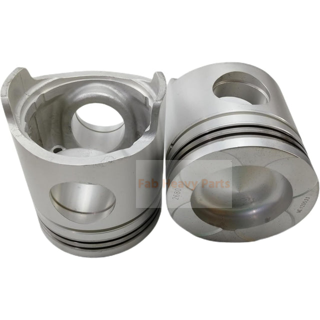 1 Piece Piston With Pin And Clips ME120533 ME120684 Fits For Mitsubishi 6D40 Engine Parts