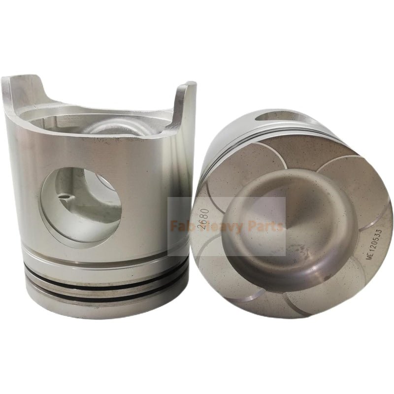 1 Piece Piston With Pin And Clips ME120533 ME120684 Fits For Mitsubishi 6D40 Engine Parts - Fab Heavy Parts