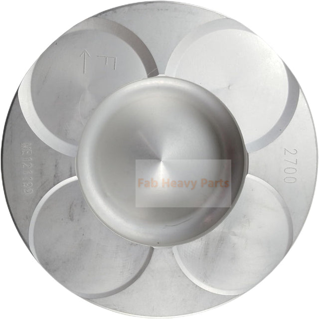 1 -osainen mäntä nastalla ja leikkeillä ME121199 sopii Mitsubishi 6D40T -moottoriin