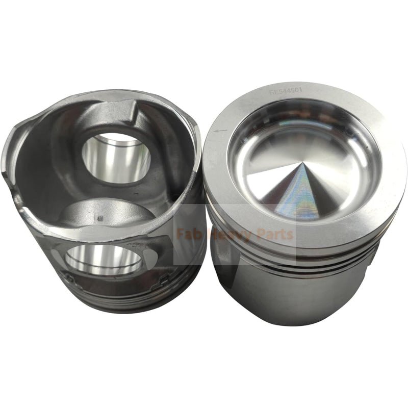 1 Piece Piston With Pin And Clips RE544601 Fits For John Deere 4045H 6068H Engine Parts - Fab Heavy Parts