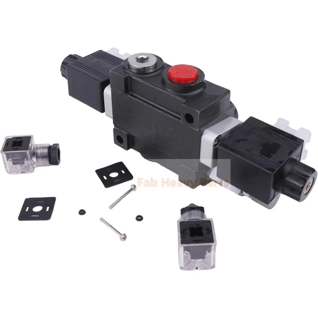 1 Spool Solenoid 12V DC Hydraulic Control Valve Double Acting HCV-S1x13 Fits for Valve 13 GPM 3600 PSI