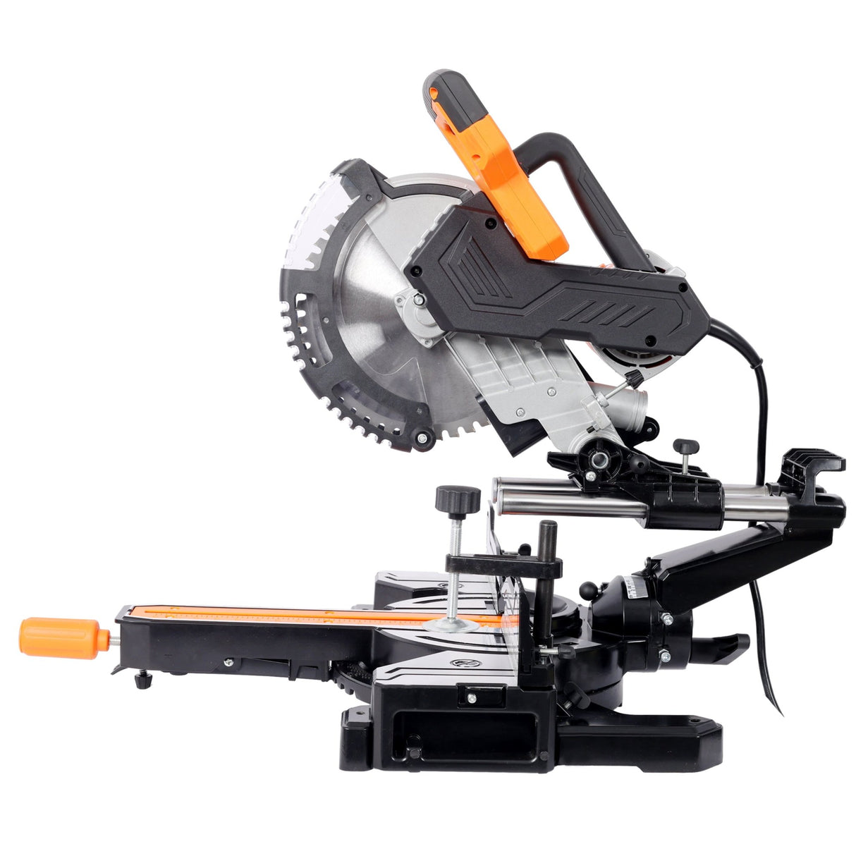 10 Inch Dual Bevel Double Speed Sliding Miter Saw with LED 48T Blade and Extension Table, 3.5x13 Inch Cutting Capacity - Fab Heavy Parts