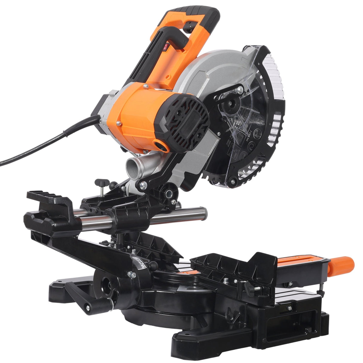 10 Inch Dual Bevel Double Speed Sliding Miter Saw with LED 48T Blade and Extension Table, 3.5x13 Inch Cutting Capacity - Fab Heavy Parts