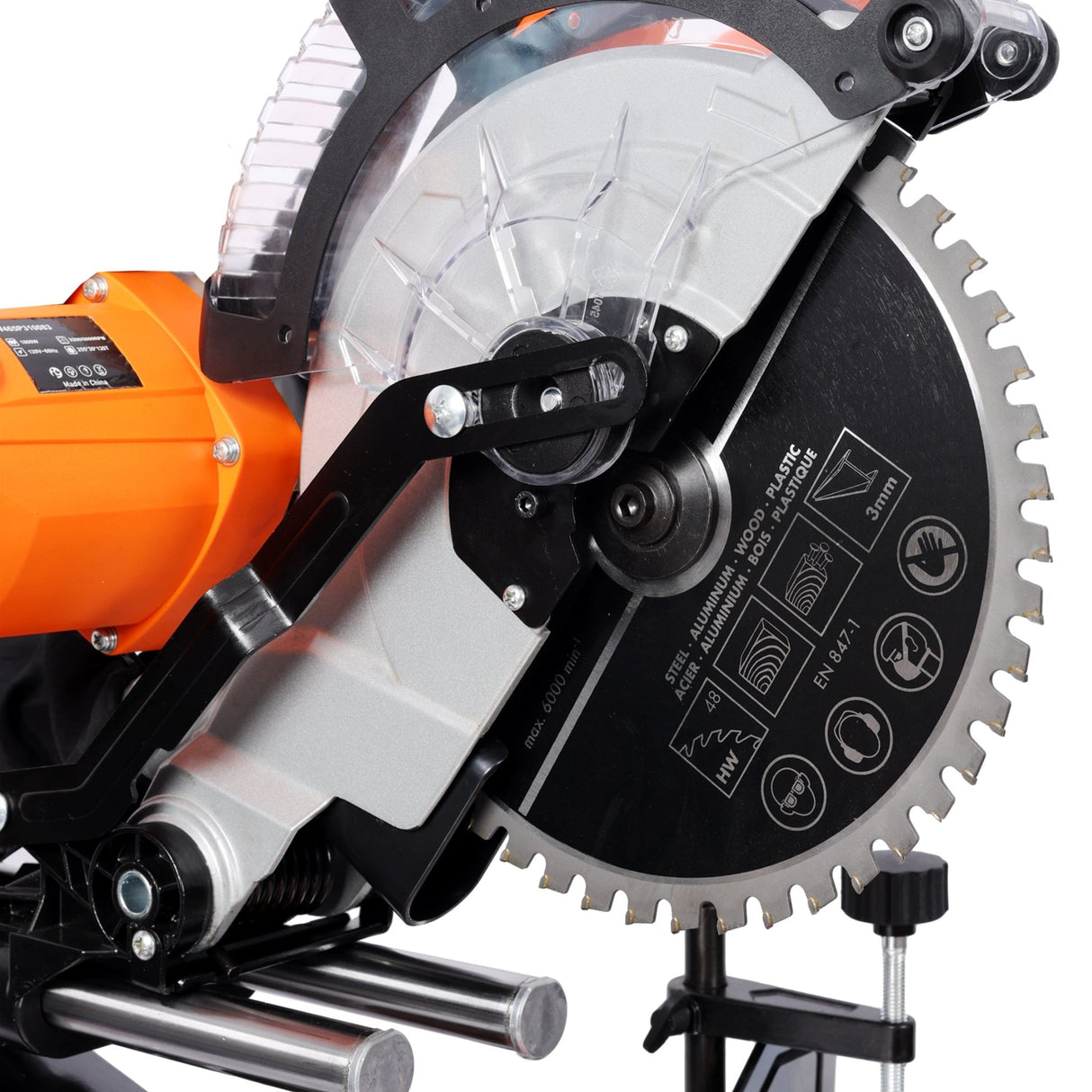 10 Inch Dual Bevel Double Speed Sliding Miter Saw with LED 48T Blade and Extension Table, 3.5x13 Inch Cutting Capacity - Fab Heavy Parts