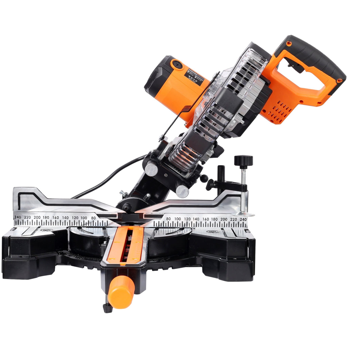 10 Inch Dual Bevel Double Speed Sliding Miter Saw with LED 48T Blade and Extension Table, 3.5x13 Inch Cutting Capacity - Fab Heavy Parts