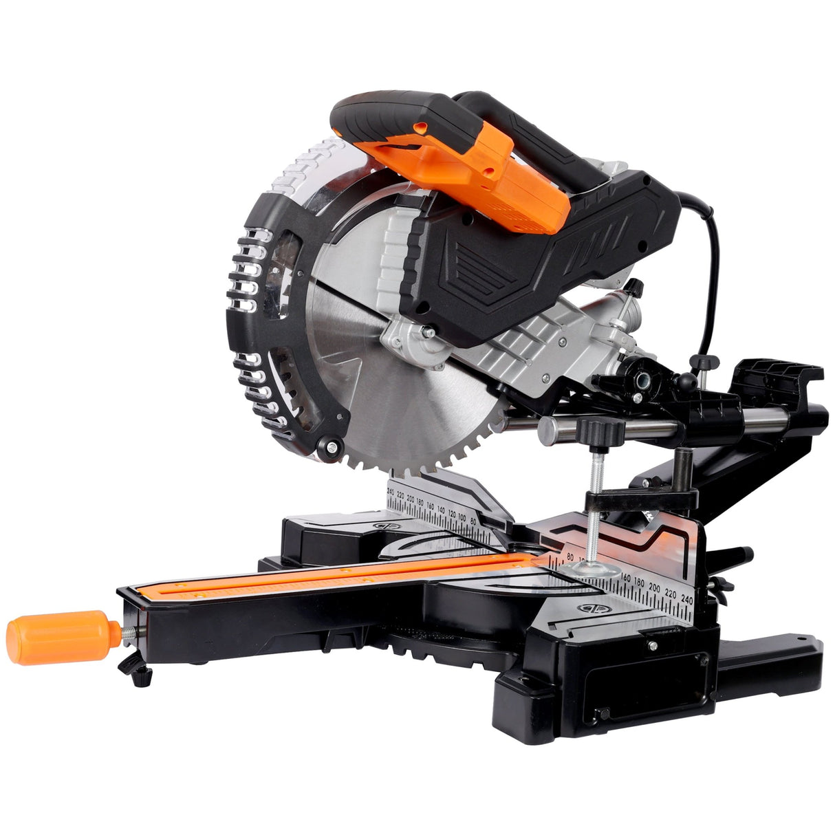 10 Inch Dual Bevel Double Speed Sliding Miter Saw with LED 48T Blade and Extension Table, 3.5x13 Inch Cutting Capacity - Fab Heavy Parts