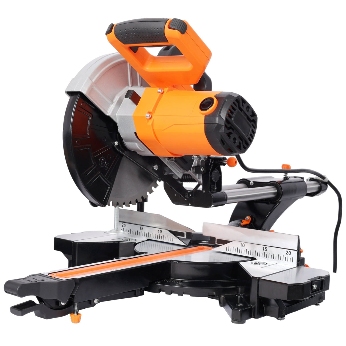10 Inch Single Bevel Double Speed Sliding Miter Saw 48T Blade 3.5x13 Inch Cutting Capacity ETL Certificate - Fab Heavy Parts