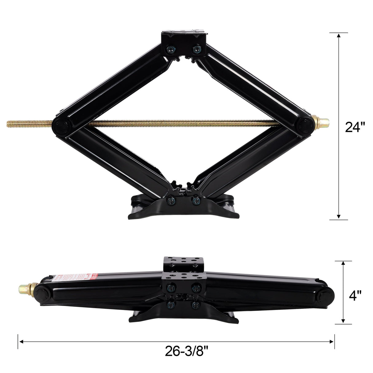 10,000 lbs RV Scissor Jacks 24 in RV Stabilizer Leveling Scissor Jacks, Set of 2 - Fab Heavy Parts