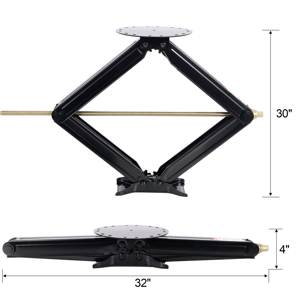 10,000 lbs RV Scissor Jacks 30 in RV Stabilizer Leveling Scissor Jacks, Set of 2 - Fab Heavy Parts