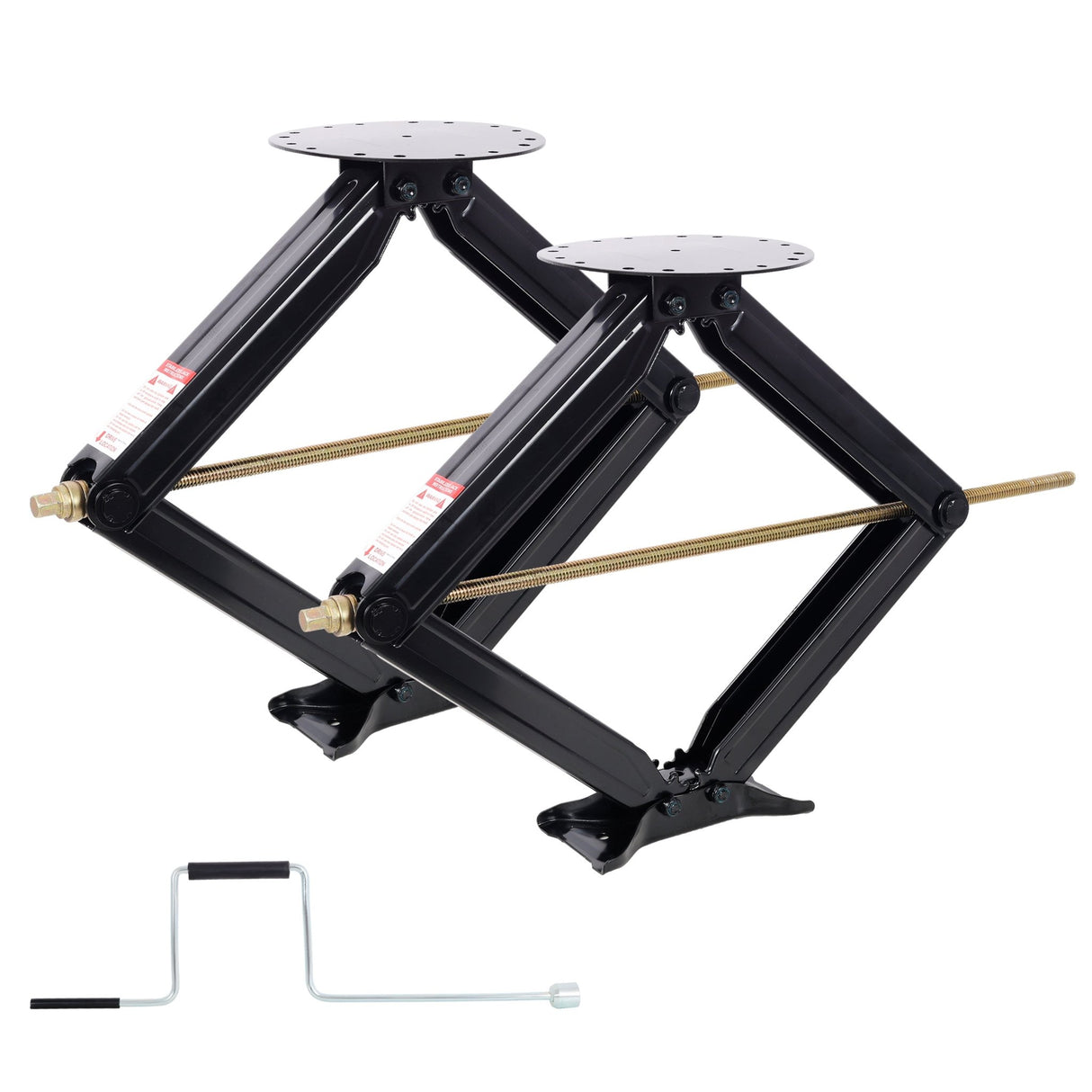 10,000 lbs RV Scissor Jacks 30 in RV Stabilizer Leveling Scissor Jacks, Set of 2 - Fab Heavy Parts