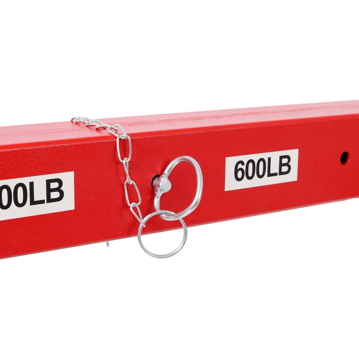 1000lbs Capacity Pickup Truck Extra Hoist Lift Load Jib Crane Extension Lock Position Swivel Base Mounted - Red - Fab Heavy Parts