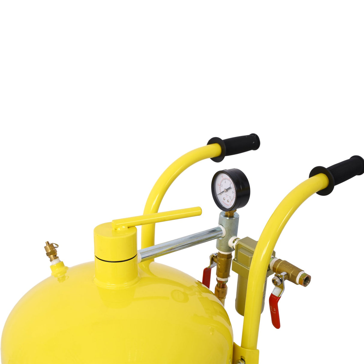 10Gal Pot Sandblaster 125 Psi Pressure Sand Blasting Complete Kit - Yellow - Fab Heavy Parts