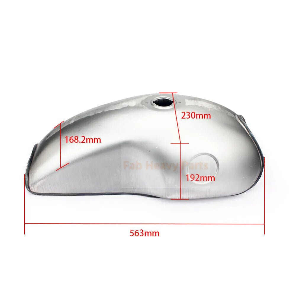 10L 2.6 Gallon Universal Cafe Racer Custom Gas Fuel Tank Cap Petcock Switch Key - Fab Heavy Parts