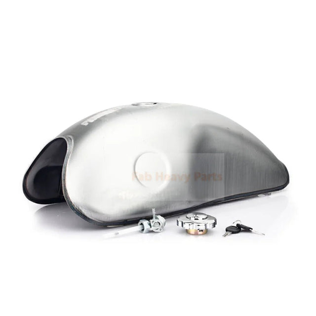 10L 2.6 Gallon Universal Cafe Racer Custom Gas Fuel Tank Cap Petcock Switch Key - Fab Heavy Parts