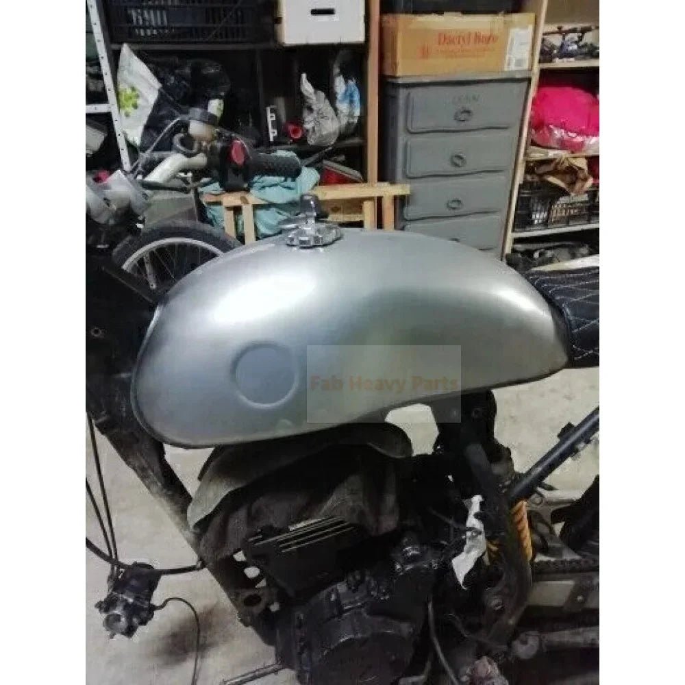 10L 2.6 Gallon Universal Cafe Racer Custom Gas Fuel Tank Cap Petcock Switch Key - Fab Heavy Parts