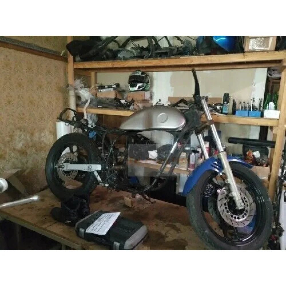 10L 2.6 Gallon Universal Cafe Racer Custom Gas Fuel Tank Cap Petcock Switch Key - Fab Heavy Parts