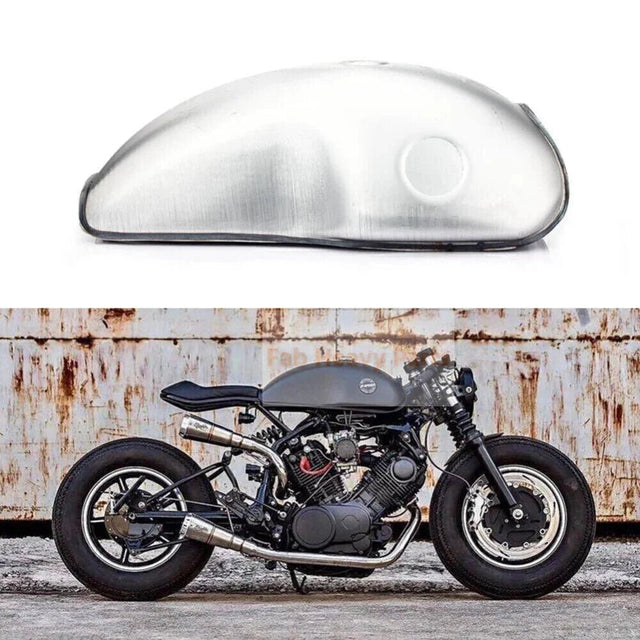 10L 2.6 Gallon Universal Cafe Racer Custom Gas Fuel Tank Cap Petcock Switch Key - Fab Heavy Parts