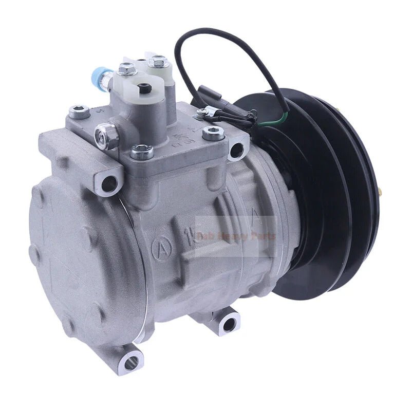 10PA15C A/C Compressor A4333459 Fits for John Deere Excavator 230LC 230LCR 270LC 330LCR 450LC 550LC - Fab Heavy Parts