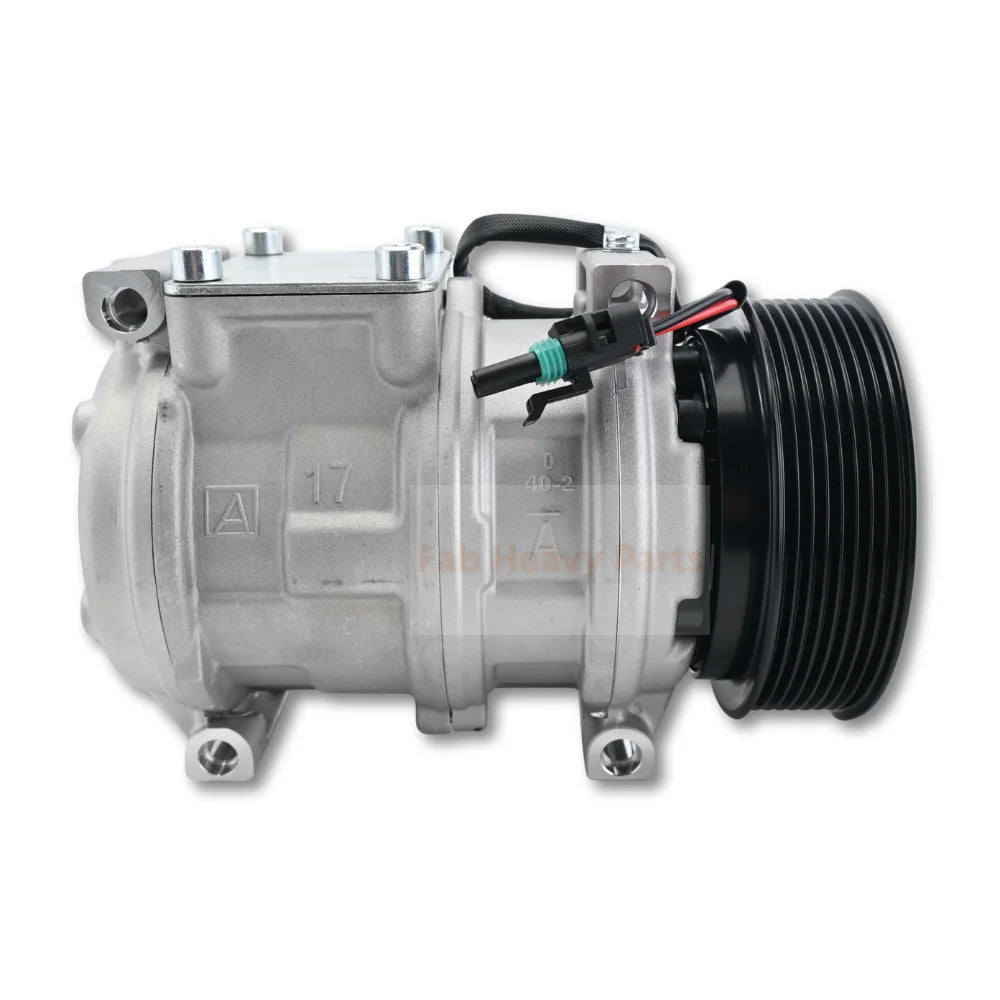 10PA17C A/C Compressor SE501820 SE503061 Fits for John Deere Loader 444J 544J 624H 624J 844J 844K 744H 744J 824J - Fab Heavy Parts