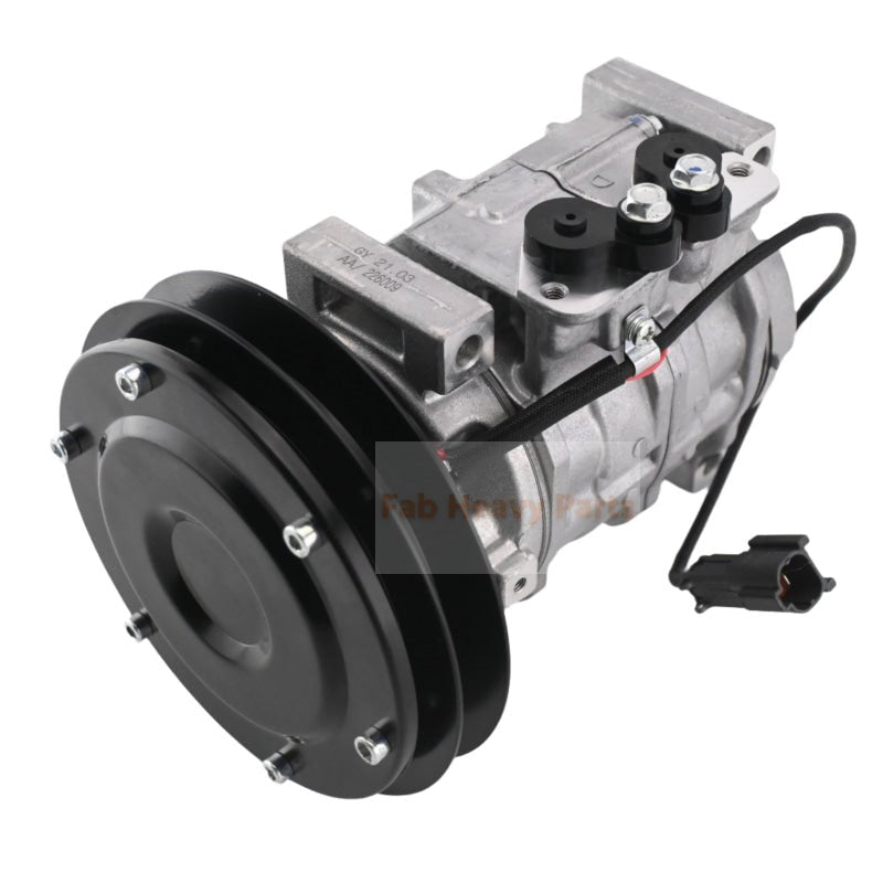 10S13C A/C Compressor 4709228 Fits for John Deere Excavator 470GLC 670GLC 870GLC 350GLC - Fab Heavy Parts