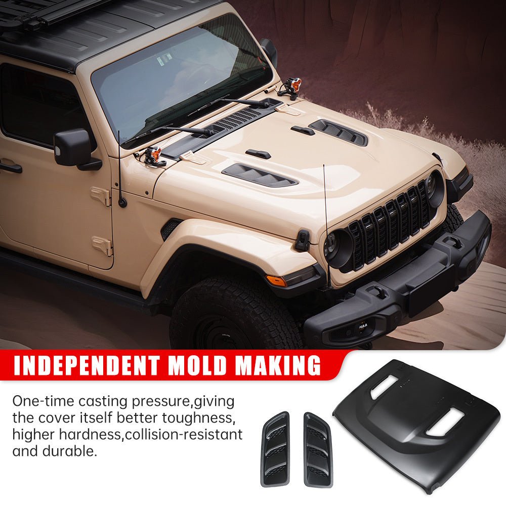 10th Anniversary Engine Hood For Jeep Wrangler JL 2018+ and Jeep Gladiator JT 2018+ (Not Fit for JL 392 and JT Mojave) - Fab Heavy Parts