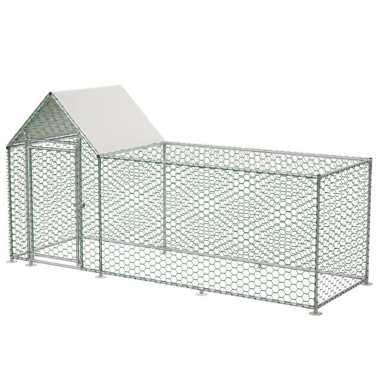 10x3FT Metal Chicken Coop with Cover - Fab Heavy Parts