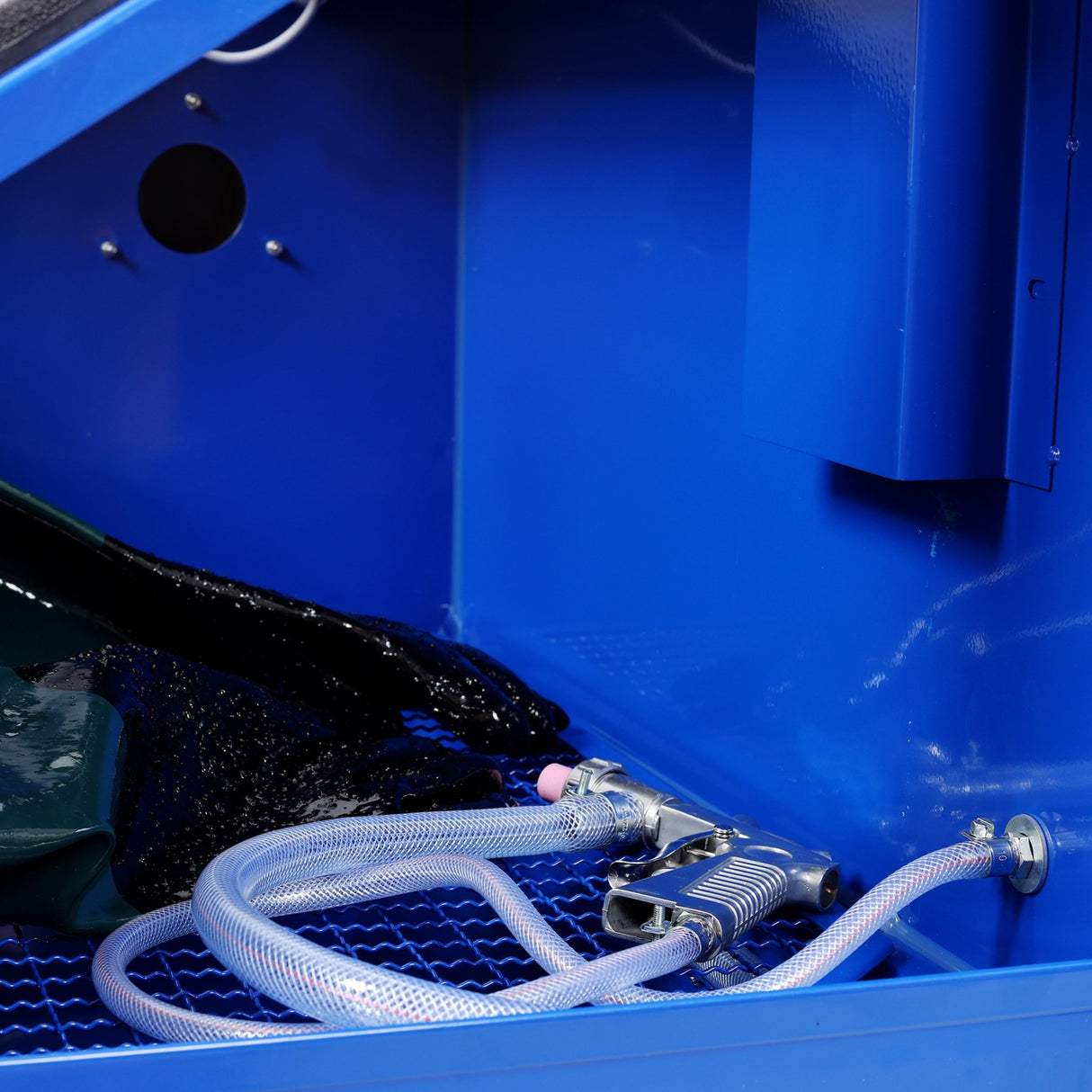 110L Bench Top Sandblast Cabinet with Heavy Steel Construction and Built - in Blast Gloves for No Sand Leakage Bright LED Lighting System - Fab Heavy Parts