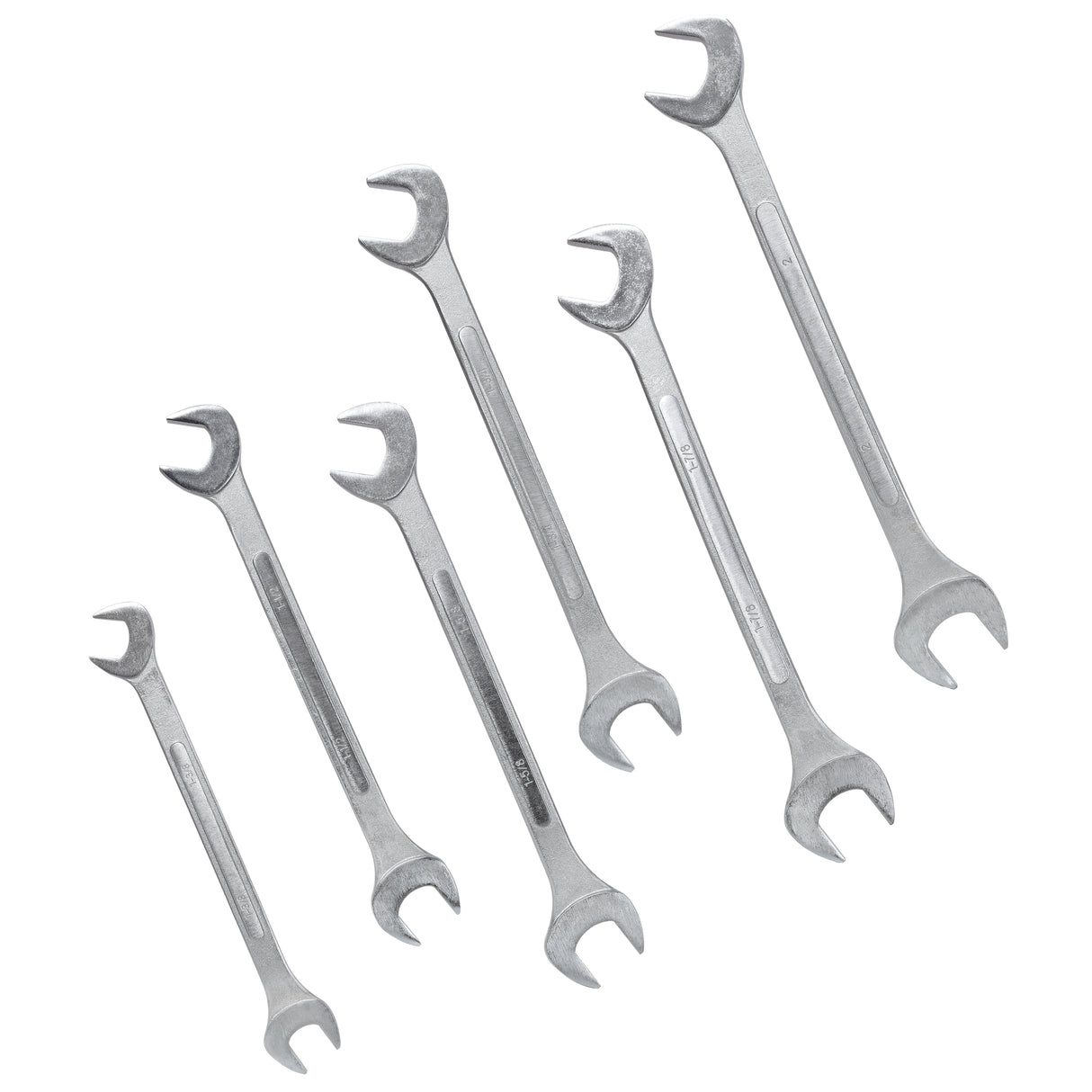 6 PCS SAE Jumbo Combination Angle Wrench Set Extra Large Chrome Plated 1-3/8" - 2" with Pouch