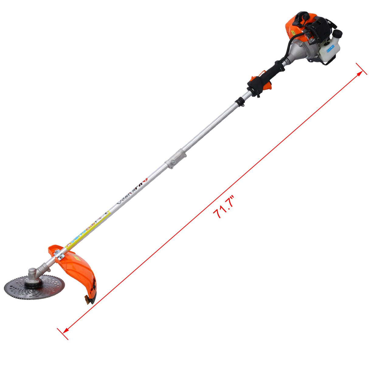 12 in 1 Multi - Functional Trimming Tool 32.6CC 2 - Cycle Garden System with Gas Pole Saw Hedge Trimmer Grass Trimmer and Brush Cutter EPA Compliant - Fab Heavy Parts