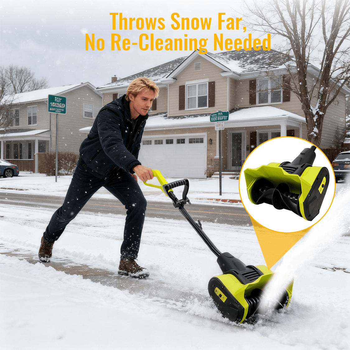 12 - Inch Corded Snow Blower 120V - 60Hz ETL Certificate - Fab Heavy Parts