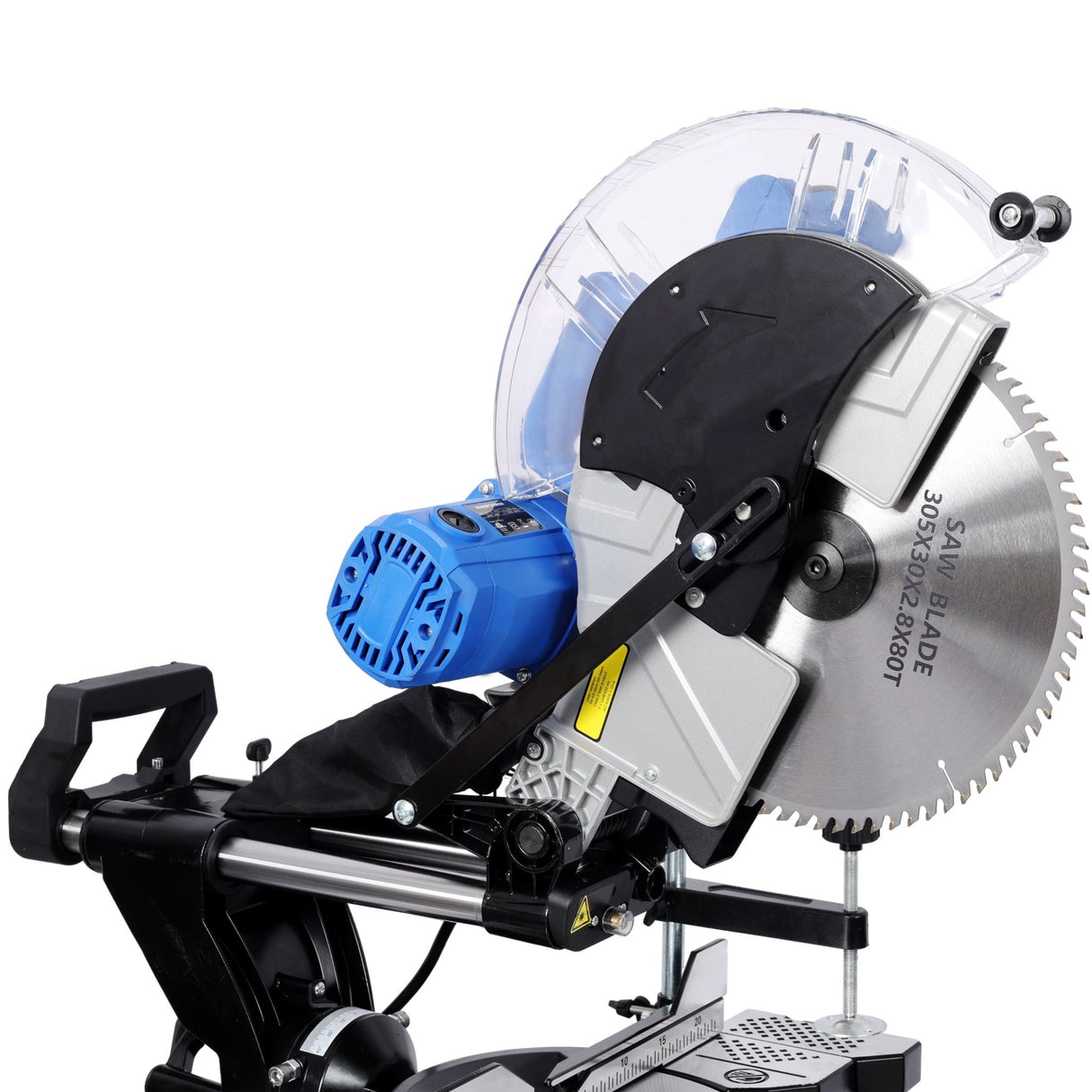 12 Inch Dual Bevel Sliding Miter Saw with Laser Guide 80T Blade with Extension Table 4.2x13 Inch Cutting Capacity ETL Certificate - Fab Heavy Parts